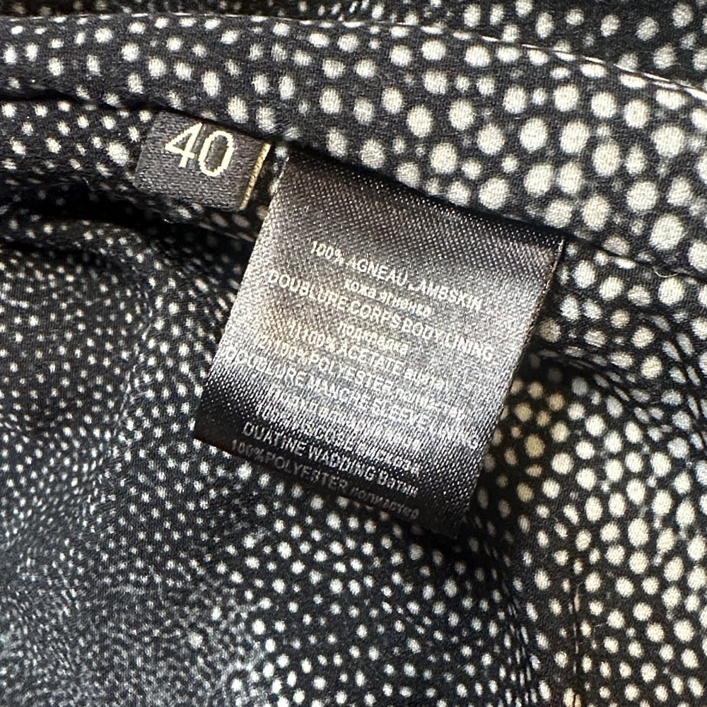 Barbara Bui Dark Blue Lamb Leather Moto Jacket - Picture 5 of 7
